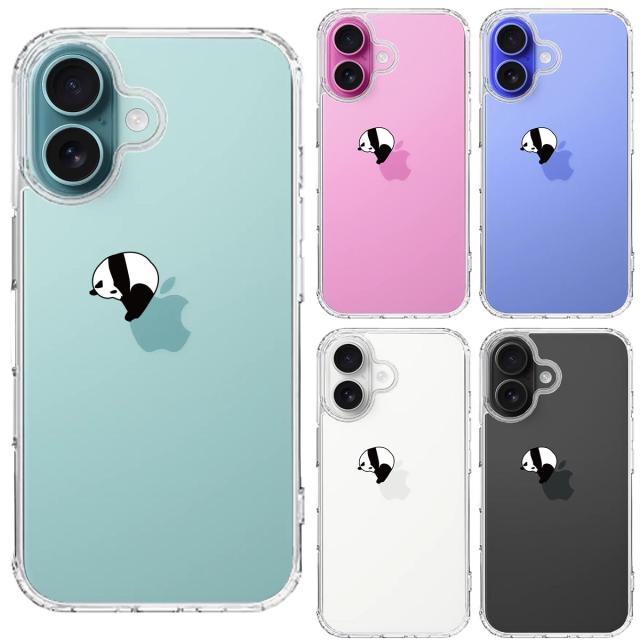 iPhone16 ケース クリア パンダ panda 跳び箱 体操 スマホケース 側面ソフト 背面ハード ハイブリッド 送料無料-1