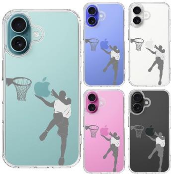 iPhone16 ケース クリア バスケット レイアップシュート スマホケース 側面ソフト 背面ハード ハイブリッド  送料無料-1
