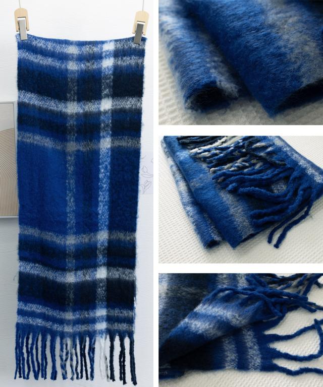 ボリュームマフラー大判 ふわふわマフラー　大判ストール もこもこ防寒 送料無料 即日発送-2