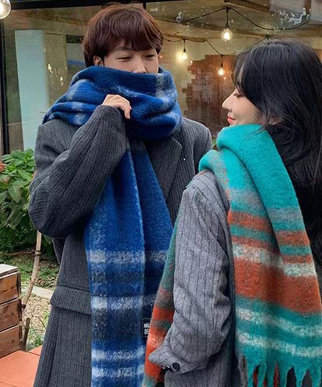 ボリュームマフラー大判 ふわふわマフラー　大判ストール もこもこ防寒 送料無料 即日発送-8