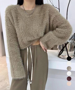 シャギーニットレディース セーター 送料無料 即日発送-0