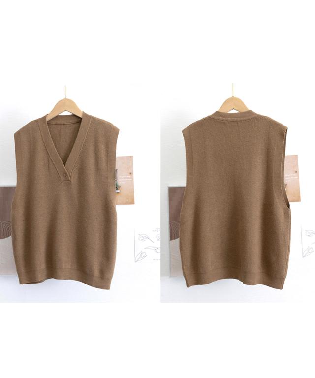ニットベスト レディースチョッキ 重ね着 SK21604899-7589 送料無料 即日発送-2