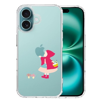 iPhone16 ケース クリア ジャケット 赤頭巾ちゃん スマホケース 側面ソフト 背面ハード ハイブリッド 送料無料-0