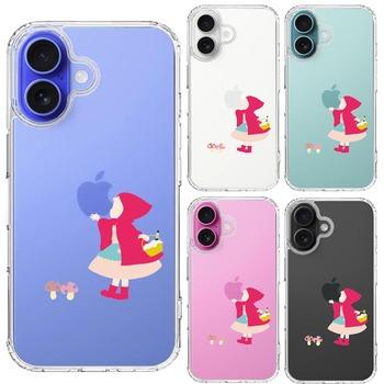 iPhone16 ケース クリア ジャケット 赤頭巾ちゃん スマホケース 側面ソフト 背面ハード ハイブリッド 送料無料-1