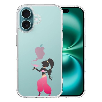 iPhone16 ケース クリア アラジン ピンク スマホケース 側面ソフト 背面ハード ハイブリッド  送料無料-0