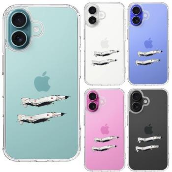 iPhone16 ケース クリア 航空自衛隊 F-4EJ改 ファントム2 スマホケース 側面ソフト 背面ハード ハイブリッド  送料無料-1