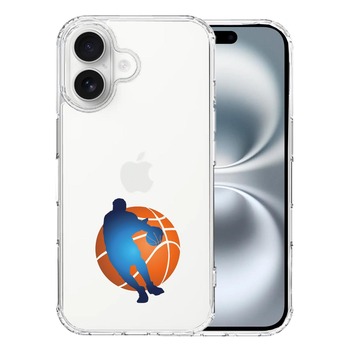 iPhone16 ケース クリア バスケットボール ドリブル 3 スマホケース 側面ソフト 背面ハード ハイブリッド 送料無料-0