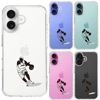 iPhone16 ケース クリア バスケットボール ドリブル 2 スマホケース 側面ソフト 背面ハード ハイブリッド  送料無料-1