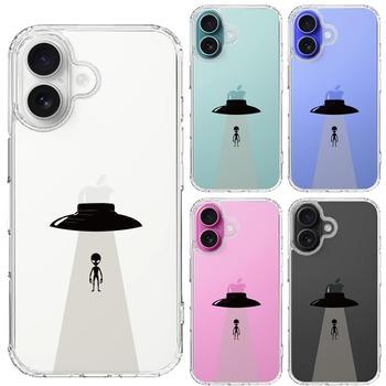iPhone16 ケース クリア UFO 帰艦 スマホケース 側面ソフト 背面ハード ハイブリッド  送料無料-1