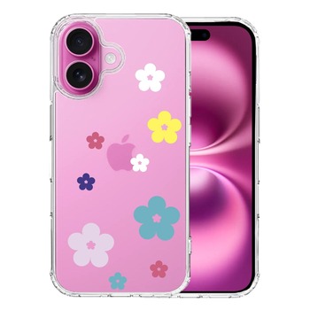 iPhone16 ケース クリア CuVery 花柄 フローラル スマホケース 側面ソフト 背面ハード ハイブリッド 送料無料-0