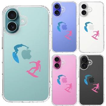 iPhone16 ケース クリア サーファー スマホケース 側面ソフト 背面ハード ハイブリッド 送料無料-1
