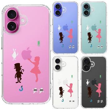 iPhone16 ケース クリア アリス ワンダーランド スマホケース 側面ソフト 背面ハード ハイブリッド  送料無料-1