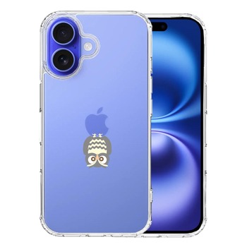 iPhone16 ケース クリア ふくろう 一休み スマホケース 側面ソフト 背面ハード ハイブリッド  送料無料-0