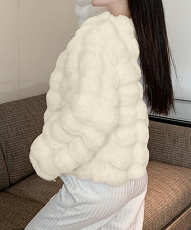 エコファーコートショートファージャケット 送料無料 即日発送-6