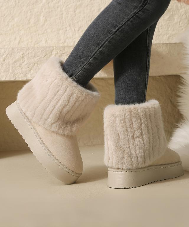 ムートンブーツ 厚底 裏起毛ブーツ 冬靴 SK21609169-7742 送料無料 即日発送-2