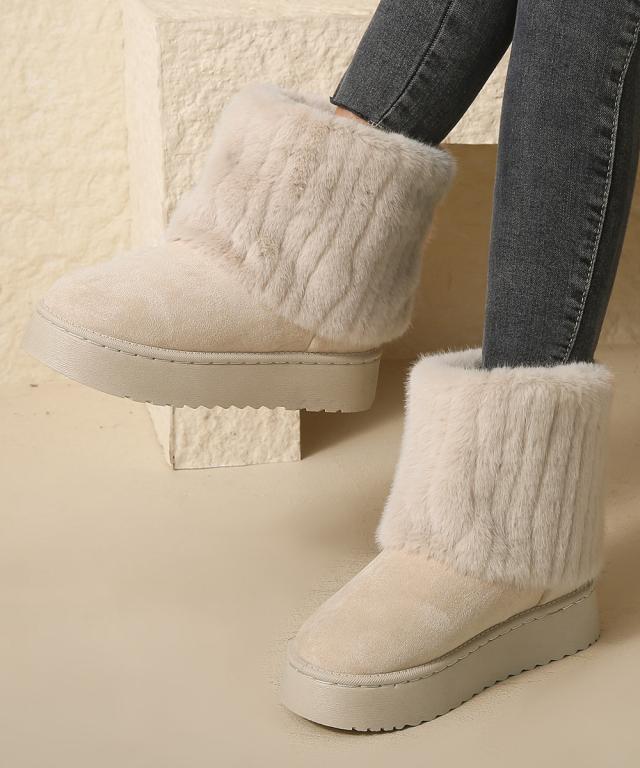 ムートンブーツ 厚底 裏起毛ブーツ 冬靴 SK21609169-7742 送料無料 即日発送-3