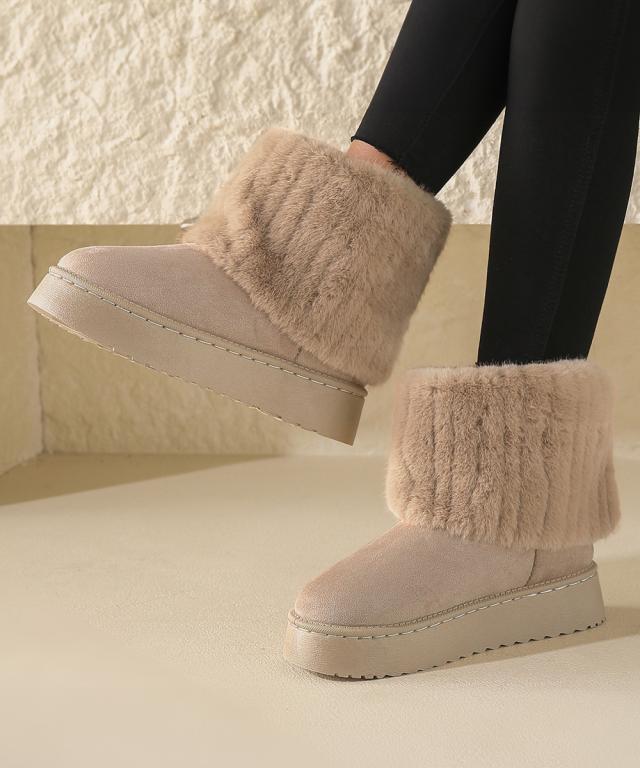 ムートンブーツ 厚底 裏起毛ブーツ 冬靴 SK21609169-7742 送料無料 即日発送-5