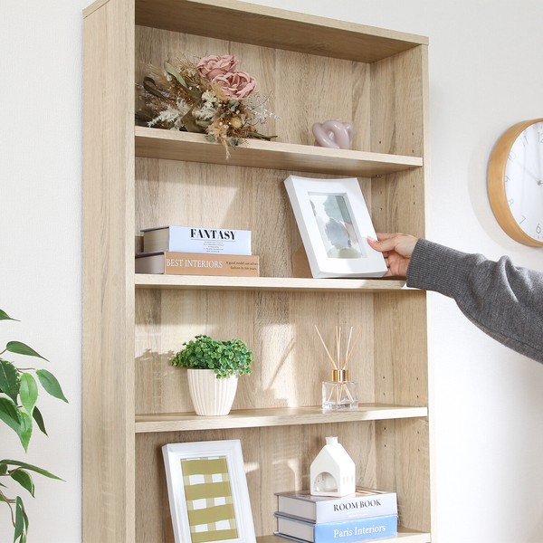 大容量スリム書棚 60幅 2色展開 送料無料-7