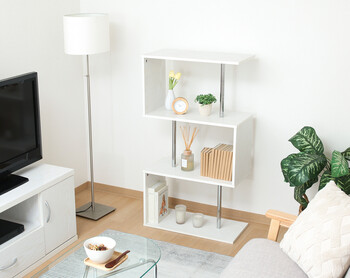 S字型ディスプレイラック3段 2色展開 送料無料-11