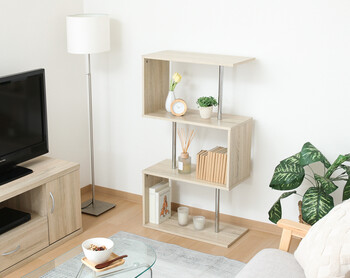 S字型ディスプレイラック3段 2色展開 送料無料-3