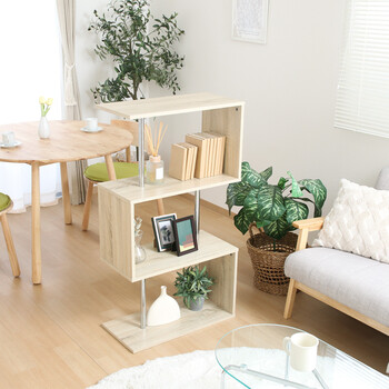 S字型ディスプレイラック3段 2色展開 送料無料-8