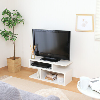 S字型TV台 80幅 2色展開 送料無料-12