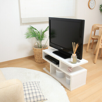 S字型TV台 80幅 2色展開 送料無料-16