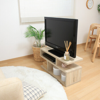 S字型TV台 80幅 2色展開 送料無料-8