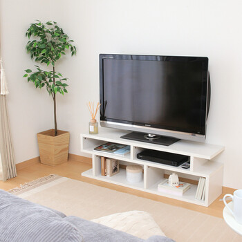 S字型TV台 120幅 2色展開 送料無料-12