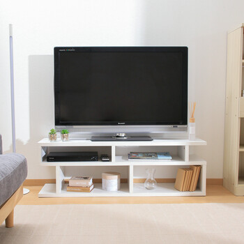 S字型TV台 120幅 2色展開 送料無料-13