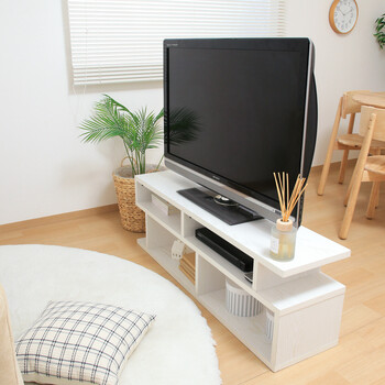 S字型TV台 120幅 2色展開 送料無料-16