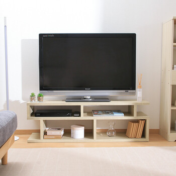 S字型TV台 120幅 2色展開 送料無料-5