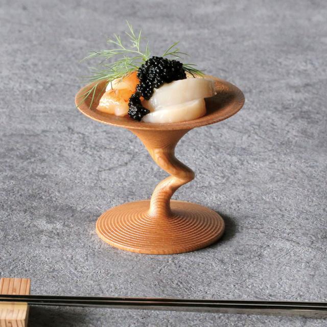 和食器 すぎ くねくねグラス 浅型大 日本製 送料無料-1