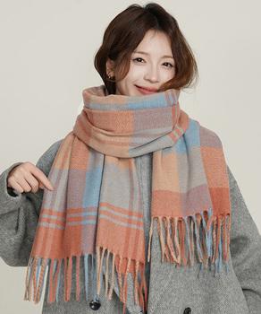 チェック柄マフラー 大判 ストール 送料無料 即日発送-3