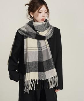 チェック柄マフラー 大判 ストール 送料無料 即日発送-5