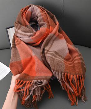 チェック柄マフラー 大判 ストール 送料無料 即日発送-7