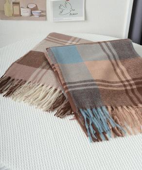 チェック柄マフラー 大判 ストール 送料無料 即日発送-8