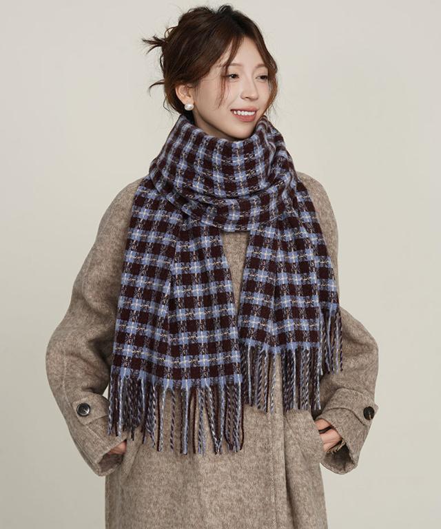 大判 マフラー フリンジストール 送料無料 即日発送-2