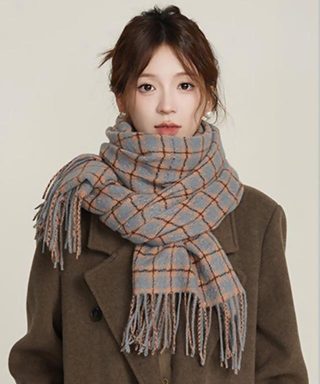 大判 マフラー フリンジストール 送料無料 即日発送-4