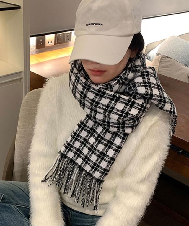 大判 マフラー フリンジストール 送料無料 即日発送-6