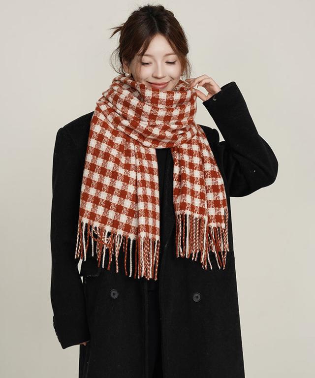 大判 マフラー フリンジストール 送料無料 即日発送-8