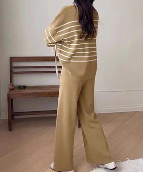 ニットセットアップ トップスパンツセット 送料無料 即日発送-9