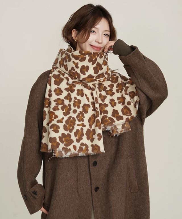 ストール レオパード柄 マフラー 春秋冬 送料無料 即日発送-3