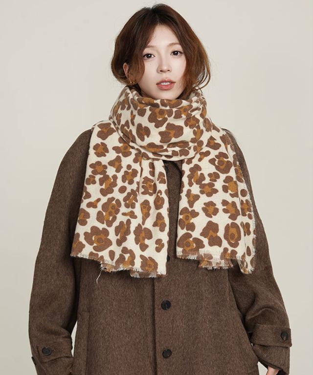 ストール レオパード柄 マフラー 春秋冬 送料無料 即日発送-4