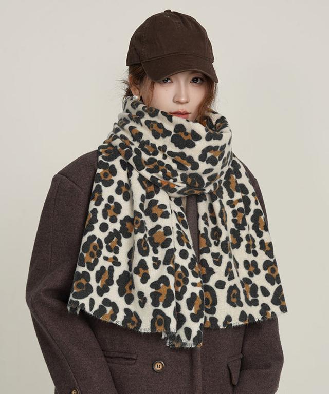 ストール レオパード柄 マフラー 春秋冬 送料無料 即日発送-6