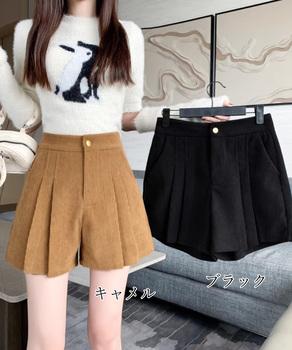 コーデュロイショートパンツ ハイウエスト SK21644255-1738 送料無料 即日発送-1