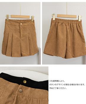 コーデュロイショートパンツ ハイウエスト SK21644255-1738 送料無料 即日発送-2