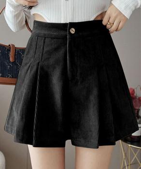 コーデュロイショートパンツ ハイウエスト SK21644255-1738 送料無料 即日発送-4