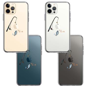 iPhone12Pro ケース クリア 魚釣り 釣り竿 スマホケース 側面ソフト 背面ハード ハイブリッド 送料無料-1