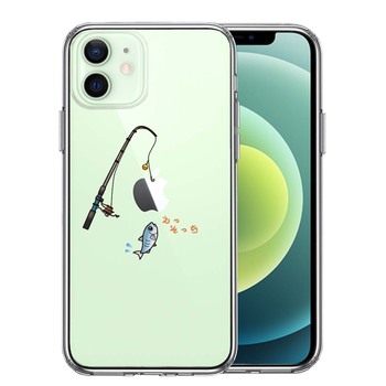 iPhone12 ケース クリア 魚釣り 釣り竿 スマホケース 側面ソフト 背面ハード ハイブリッド 送料無料-0